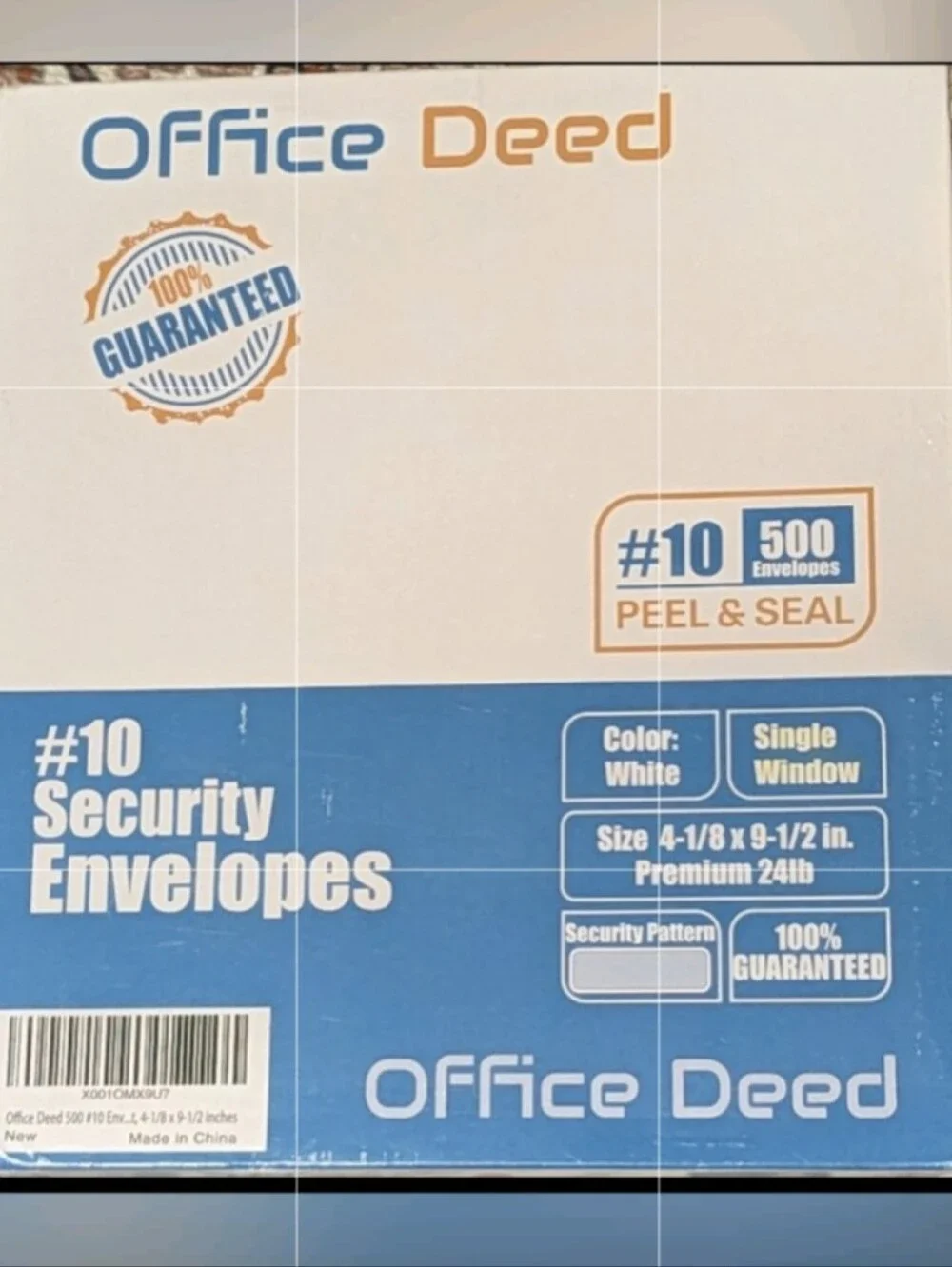 500 Office Deed #10 Security Left Window Envelopes 4 1/8